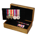  Air Training Wing (ATW) Tasmanian Blackwood Two-Tiered Medal Display Box