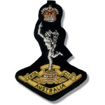  RASigs Bullion Pocket Badge Superb Royal Australian Corps of Signals (RASigs) Bullion Pocket Badge perfect for your Blazer, bag or where you want a stylish badge, order now from the military specialists. Approximate size 80x80mm