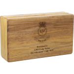 HMAS Stalwart (III) Tasmanian Blackwood Two-Tiered Medal Display Box Image 0 