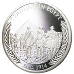  Great War-Training in Egypt Ltd Medal SoG 14 The beautiful Sands of Gallipoli 2014 release Training in Egypt Limited Edition Medallion from the military specialists. The first contingent of the Australian Imperial Forces and New Zealand troops w