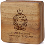  Women's Royal Australian Army Corps (WRAAC) Tasmanian Blackwood Keepsake Box