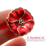  Red, Petals of Remembrance Brooch