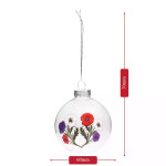  Glass Poppy Christmas Baubles