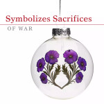 Glass Poppy Christmas Baubles