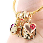  Gold-plated Lest We Forget Poppy Heart Charm