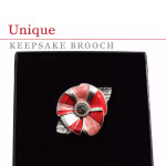  Precious Poppy, Black Fire Opal, Limited Edition Brooch