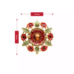  Precious Poppy, Tiger's Eye, Limited Edition Brooch