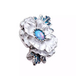 Precious Poppy, Opal, Limited Edition Brooch