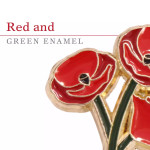  3 Stem Poppy Badge