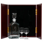  HMAS Penguin Decanter & Glasses in Display Case This (HMAS Penguin) Decanter in Display Case with Glasses, is the perfect gift, order it now from Military Shop. the beautiful two door timber finish display case with Navy crest handles measures 320m