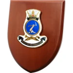 HMAS Adelaide Plaque An Exceptional HMAS Adelaide Plaque order now. This beautiful plaque features a 100mm full colour enamel crest set on a 200x160mm timber finish shield. Presented in a stylish silver gift box with form Image 0 