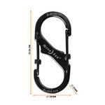  SlideLock Steel S-Biner - 4 Black