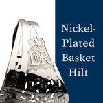  Windlass Infantry Sword with Leather Scabbard - Stainless Steel (Queens Cypher)