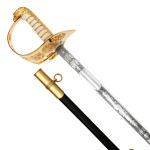  Windlass Ladies Air Force Sword with Below Air Rank Scabbard - Carbon Steel (Queens Cypher)