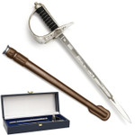  Windlass Miniature Infantry Sword with Leather Scabbard (Queens Cypher)