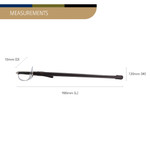  Windlass Infantry Sword with Leather Scabbard - Carbon Steel (Queens Cypher)