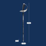  Windlass Cavalry Sword with Leather Scabbard - Carbon Steel (Queens Cypher)