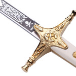  Windlass General Officers Sword with Nickel Plated Scabbard (Queens Cypher)