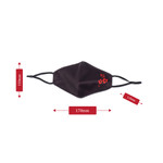  Face Mask - Poppy on Black (Kids size)