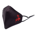  Face Mask - Poppy on Black
