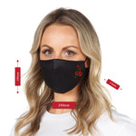  Face Mask - Poppy on Black