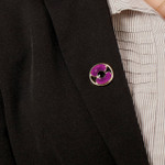  Gold-plated Purple Poppy Pin
