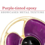 Gold-plated Purple Poppy Pin