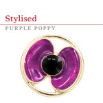 Gold-plated Purple Poppy Pin