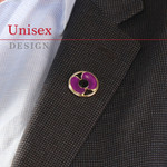  Gold-plated Purple Poppy Pin
