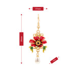  Art Nouveau Poppy Earrings
