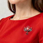  Nature of Remembrance Poppy and Waratah Limited-Edition Brooch