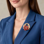  Nature of Remembrance Poppy and Laurel Limited-Edition Brooch