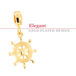 Gold-plated Ship's Wheel Remember Charm
