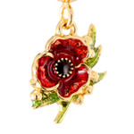  Gold-plated Red Poppy and Golden Wattle Remember Charm