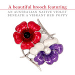  Nature of Remembrance Poppy and Native Violet Limited-Edition Brooch