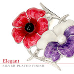  Nature of Remembrance Poppy and Native Violet Limited-Edition Brooch