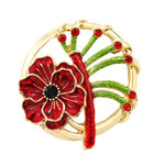  Nature of Remembrance Poppy and Kangaroo Paw Limited-Edition Brooch
