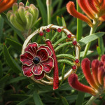  Nature of Remembrance Poppy and Kangaroo Paw Limited-Edition Brooch