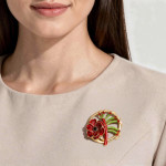  Nature of Remembrance Poppy and Kangaroo Paw Limited-Edition Brooch