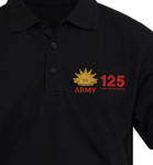  Army - 125 Years For Our Nation Polo Shirt - Black