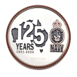 Navy - 125 Years For Our Nation Silver-plated Limited-Edition Medallion Image 2 