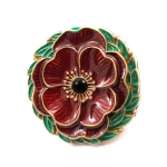 Red Poppy, Rosemary Carrier Lapel Pin Image 6 