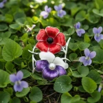 BrandNet Archive Edition | Nature of Remembrance Poppy and Native Violet Limited-Edition Brooch Image 3 