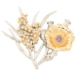 BrandNet Archive Edition | Nature of Remembrance Poppy and Golden Wattle Limited-Edition Brooch Image 0 