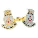 HMAS Sydney Cuff links HMAS Sydney 20mm full colour enamel cuff links. Order now from the military specialists. These beautiful gold plated cuff links are the perfect accessory for work or functions. Image 0 