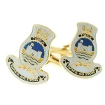 HMAS Tobruk Cuff links HMAS Tobruk 20mm full colour enamel cuff links. Order now from the military specialists. These beautiful gold plated cuff links are the perfect accessory for work or functions. Image 0 