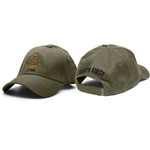  1 RAR Crest Khaki Cap 1st Battalion Royal Australian Regiment (1RAR) Blue Cap . Heavy brushed cotton cap with the 1 RAR Crest embroidered on the front and Duty First embroidered on the back. Hook and Loop adjustment to fit