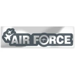 Air Force Metallic Sticker Air Force Metallic Sticker, order now from the military specialists. The perfect give away item for the kids. 160mm x 40mm metallic finish sticker. Image 0 
