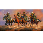  The Charge Canvas Print 40 x 80 Pictured are just one section of two regiments of Australian Light Horse that on the 31st of October 1917, braved shell and machine-gun fire to gallop over 3 miles of open plain, and with bayonets dra