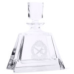  AAC Bohemia Crystal 500ml Decanter Exceptional quality AAC Bohemia Crystal 500ml Decanter, order now from Military Shop. This quality  heavy crystal decanter stands approximately 215mm tall and measures 180mm at the base.  Sandblasted